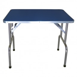 TABLE PLIANTE BOIS 90x60cm H 82cm - BLEU -M91BB-AGC-CREATION