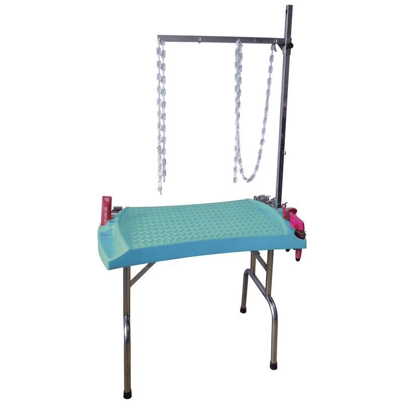 TABLE PLIANTE EVOLUTECH100 - H 69cm - TURQUOISE -M844-AGC-CREATION