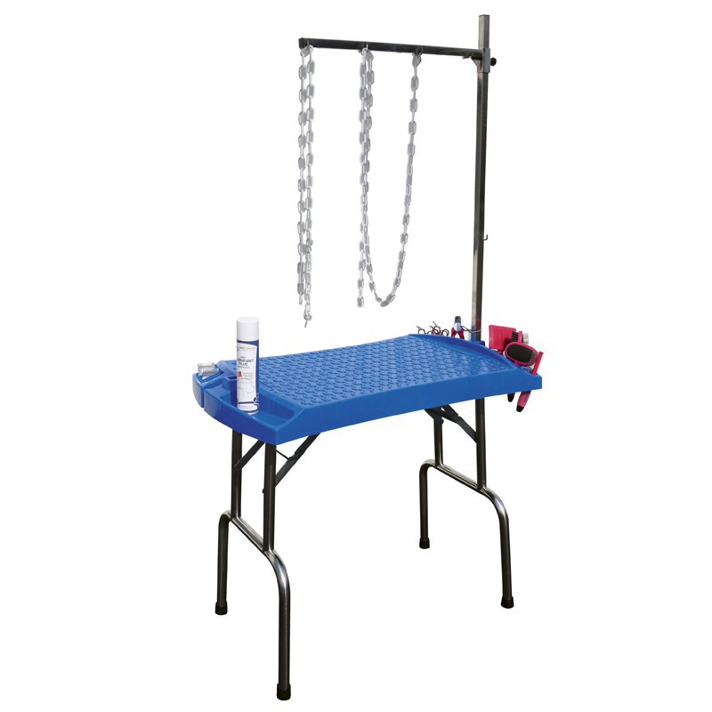 FOLDING TABLE EVOLUTECH100 - STAINLESS STEEL FEET - HEIGHT 6cm - ROYAL BLUE -M899-AGC-CREATION