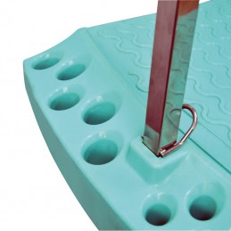 TABLE PLIANTE EVOLUTECH100 - H 104cm - TURQUOISE -M521-AGC-CREATION