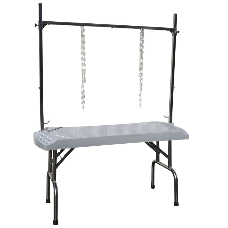 FOLDING TABLE EVOLUTECH130 - STAINLESS STEEL FEET - HEIGHT 84CM - GRANITE GREY -M532-AGC-CREATION