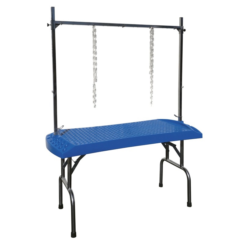 TABLE PLIANTE EVOLUTECH130 - H 104cm - BLEU ROYAL -M543-AGC-CREATION