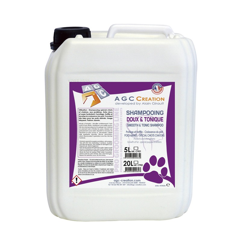 Shampooing doux et tonique AGC CREATION - 5 L -C901-AGC-CREATION Shampooing doux et tonique AGC CREATION - 5 L -C901-AGC-CREATION