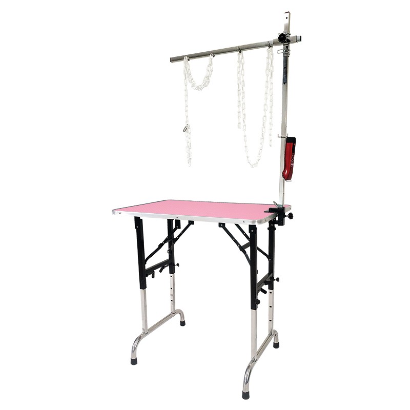 Folding table - 90x60 cm wood top - Adjustable - PINK -M93BR-AGC-CREATION Folding table - 90x60 cm wood top - Adjustable - PINK -M93BR-AGC-CREATION