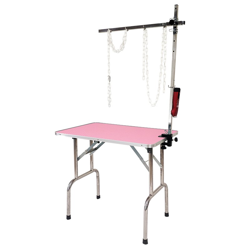 WOODEN FOLDING TABLE 90x60 cm h 67cm - PINK -M92BR-AGC-CREATION