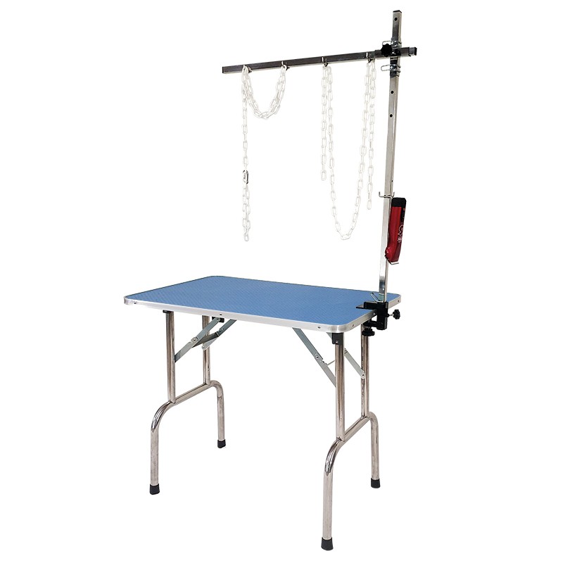 TABLE PLIANTE BOIS 90x60cm H 82cm - BLEU -M91BB-AGC-CREATION