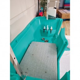 AGC polyethylene bathtub - Stainless steel feet - TURQUOISE -M751T-AGC-CREATION