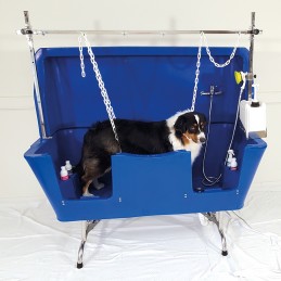 AGC polyethylene bathtub - Stainless steel feet with anti-splash - ROYAL BLUE -M762B-AGC-CREATION