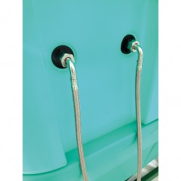 AGC polyethylene bathtub - Electric frame lift with anti-splash - TURQUOISE -M861T-AGC-CREATION