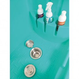 AGC polyethylene bathtub - Electric frame lift with anti-splash - TURQUOISE -M861T-AGC-CREATION