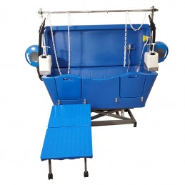 AGC polyethylene bathtub - Electric frame lift with anti-splash - ROYAL BLUE -M862B-AGC-CREATION