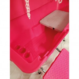 AGC polyethylene bathtub - Stainless steel feet with anti-splash - RED -M760R-AGC-CREATION
