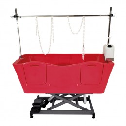 Baignoire en polyéthylène AGC - Élévatrice chassis électrique - ROUGE -M850R-AGC-CREATION