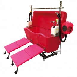 Baignoire en polyéthylène AGC - Élévatrice chassis électrique avec anti-projection - ROUGE -M860R-AGC-CREATION