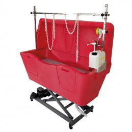 Baignoire en polyéthylène AGC - Élévatrice chassis électrique avec anti-projection - ROUGE -M860R-AGC-CREATION