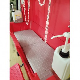 Baignoire en polyéthylène AGC - Élévatrice chassis électrique avec anti-projection - ROUGE -M860R-AGC-CREATION