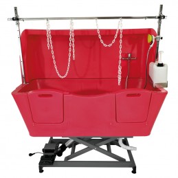 Baignoire en polyéthylène AGC - Élévatrice chassis électrique avec anti-projection - ROUGE -M860R-AGC-CREATION