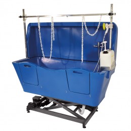 Baignoire en polyéthylène AGC - Élévatrice chassis électrique avec anti-projection - BLEU ROYAL -M862B-AGC-CREATION
